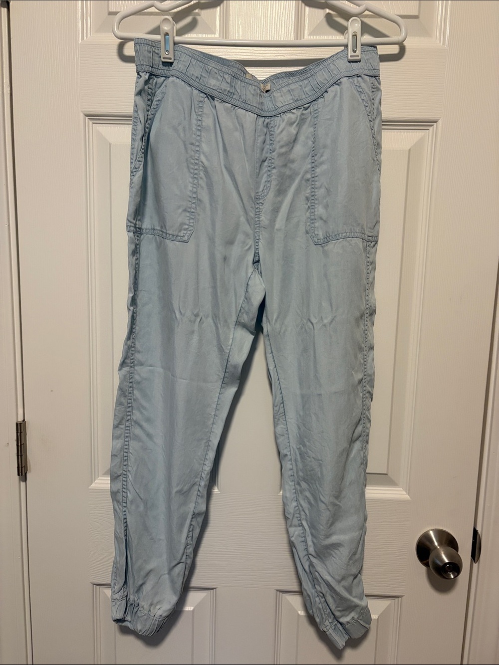 Prana Light Blue Elastic Waist Pants